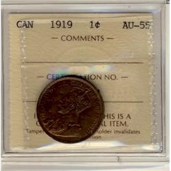 1919 1¢ ICCS AU55
