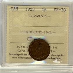 1923 1¢ ICCS VF30
