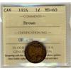 Image 1 : 1924 1¢ ICCS MS60 BR