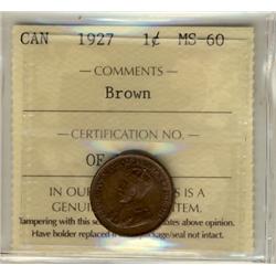 1927 1¢ ICCS MS60 BR