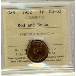 1932 1¢ ICCS MS62 RB