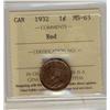 Image 1 : 1932 1¢ ICCS MS63RD.