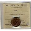Image 1 : 1936 1¢ ICCS MS63 Red