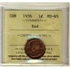 Image 1 : 1936 1¢ ICCS MS65RD.