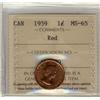 Image 1 : 1959 1¢ ICCS MS65 Red
