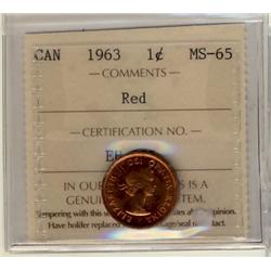 1963 1¢ ICCS MS65 Red