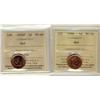 Image 1 : 1998 & 2006P 1¢ ICCS MS66RD.  Lot of 2 coins.