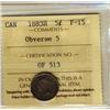 Image 1 : 1883H 5¢ Obvv 5 ICCS F15