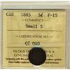 Image 1 : 1885 5¢ Small 5 ICCS F15