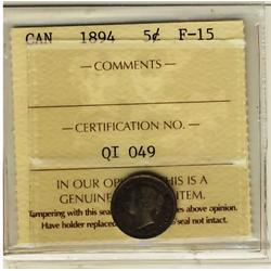 1894 5¢ ICCS F15