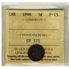 Image 1 : 1898 5¢ ICCS F15