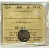 Image 1 : 1898 5¢ ICCS VF30