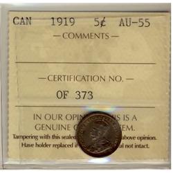 1919 5¢ ICCS AU55