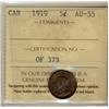 Image 1 : 1919 5¢ ICCS AU55