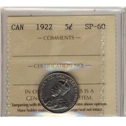1922 5¢ ICCS SP60