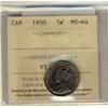Image 1 : 1930 5¢ ICCS MS64.
