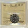 Image 1 : 1937 5¢ ICCS MS64