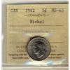 Image 1 : 1942 5¢ Nickel ICCS MS63