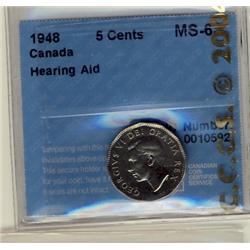 1948 5¢ Hearing Aid CCCS MS63