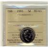 Image 1 : 1993 5¢ ICCS MS65.