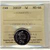 Image 1 : 2002P 5¢ ICCS MS66.