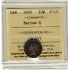 Image 1 : 1870 10¢ Narrow O ICCS F15