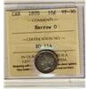 Image 1 : 1870 10¢ Narrow O ICCS VF30