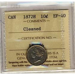 1872H 10¢ ICCS EF40