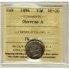 Image 1 : 1894 10¢ Obv 6 ICCS VF20