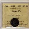 Image 1 : 1899 10¢ Large 9 ICCS VF30