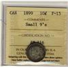 Image 1 : 1899 10¢ Small 9 ICCS F15