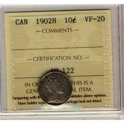 1902H 10¢ ICCS  VF20