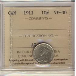 1911 10¢ ICCS VF30