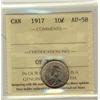 Image 1 : 1917 10¢ ICCS AU58