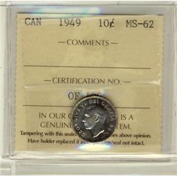 1949 10¢ ICCS MS62