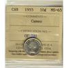Image 1 : 1955 10¢ ICCS MS65 Cameo