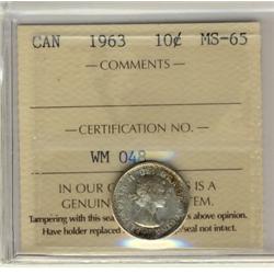 1963 10¢ ICCS MS65