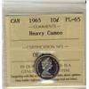 Image 1 : 1965 10¢ ICCS PL65 Heavy Cameo