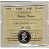 Image 1 : 1966 10¢ ICCS PL65 Heavy Cameo