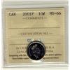Image 1 : 2001P 10¢ ICCS MS66.