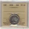 Image 1 : 1858 20¢ ICCS VF30
