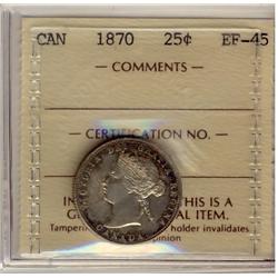 1870 25¢ ICCS EF45