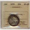 Image 1 : 1870 25¢ ICCS EF45