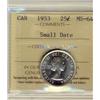 Image 1 : 1953 25¢ SD ICCS MS64