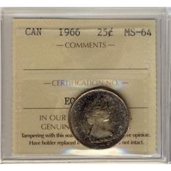 1966 25¢ ICCS MS64