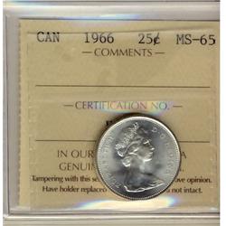 1966 25¢ ICCS MS65