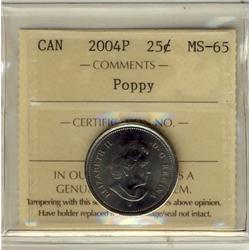 2004P 25¢ ICCS MS65 Poppy