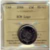 Image 1 : 2006 25¢ ICCS MS65 RCM Logo