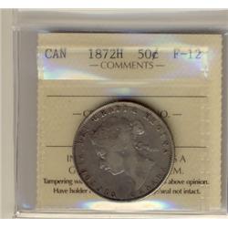 1872H 50¢ ICCS F12