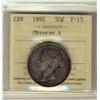 Image 1 : 1892 50¢ Obv 4 ICCS F15